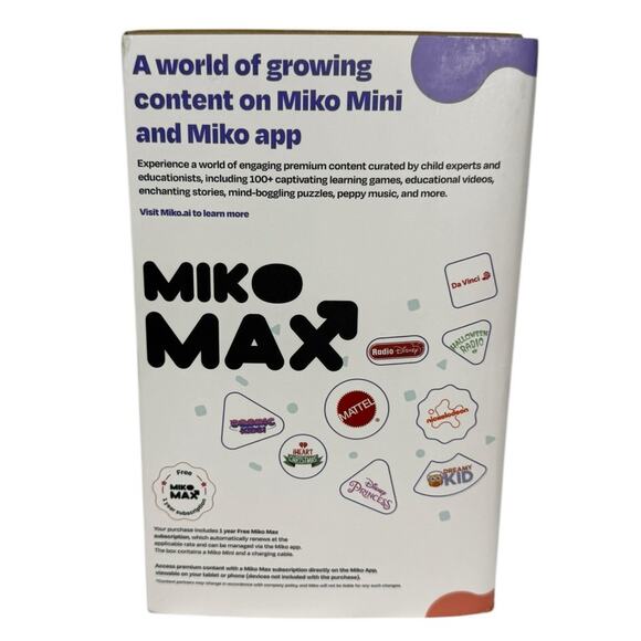 MIKO Mini: AI Robot for Kids STEM Conversational Learning & Education Purple - Picture 6 of 6